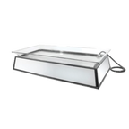 Thumbnail image #1 for Cal-Mil IP201-110 Rectangular Ice Display Pedestal with Clear PETG Pan, Built-In LED Lighting and Drainage, 24"W x 48"D x 14"H