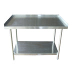 Thumbnail image #1 for Winholt Equipment ES-M2496-14 Stainless Steel Equipment Stand, Open Base, 96"W x 24"D x 24"H, 14-Gauge Top, 16-Gauge Undershelf