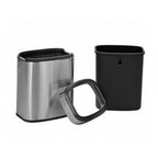 Thumbnail image #2 for Alpine Industries ALP470-10L Rectangular Stainless Steel Bathroom Trash Can, 2.6 Gallon, Open Top, Plastic Liner