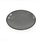 Thumbnail image #1 for G.E.T. Vintage California-Mojave - EGS D8512OVM-G Gray Melamine Coupe Plate, 12-1/2 x 8-1/2 in Oval, Crackled Texture Case of 6