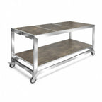 Thumbnail image #1 for Eastern Tabletop Hub Buffet HK940SACHS Banquet Table, Indoor/Outdoor, 66-3/4" x 31-1/2" x 32-3/4"H, Reversible Tiles & Lower Shelf