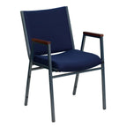 Thumbnail image #1 for Flash Furniture Hercules XU-60154-NVY-GG Navy Patterned Polyester Upholstered Heavy-Duty Stacking Chair, 550 lb. Capacity