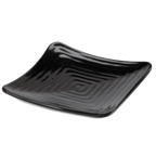 Thumbnail image #1 for G.E.T. Milano ML-62-BK Square Melamine Plate, 8-3/4", Black, Flared Edge Case of 12