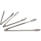 Thumbnail image #2 for Browne USA Foodservice 57549 Utility Tongs, 16", Coil Spring, Scalloped Edges, Stainless Steel, Mirror Finish