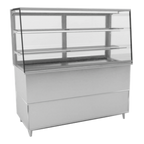 Thumbnail image #1 for RPI Industries Vienna VICD4-27-R-SL-SC-INS Refrigerated Countertop Display Case, 57-1/8"W, Bottom-Mount Self-Contained, 2 Glass Shelves