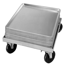 Product image #6 for Channel Manufacturing Aluminum Bun Pan / Dough Box Dolly with 5-Inch Swivel Plate Casters, 100-Pan Capacity