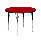 Thumbnail image #1 for Flash Furniture XU-A42-RND-RED-T-A-GG 42" Round Adjustable-Height Activity Table with Red Laminate Top