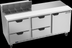 Thumbnail image #6 for Beverage-Air 72-Inch Three-Section Sandwich Top Refrigerated Counter with 8-Pan Top, 4 Drawers, and 1 Door