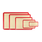 Thumbnail image #1 for Thunder Group PLBM1216S Silicone Baking Mat, 11-7/8 x 16-1/2 in, Ivory with Red Trim Case of 48