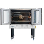 Thumbnail image #7 for Koolmore KM-CCO54-LPC Full-Size Single-Deck Propane Convection Oven, Stainless Steel, Dual Glass Doors, Lockable Casters