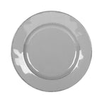Thumbnail image #1 for G.E.T. Vintage California - EGS D850T-G Round Gray Melamine Plate, 8-1/2 in, Double Line Case of 6