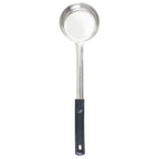 Thumbnail image #1 for TableCraft Products 6706 6 oz Solid Portion Spoon, Stainless Steel with Black Plastic Handle Case of 12