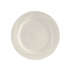 Thumbnail image #1 for Tuxton China San Marino ASU-007 Ceramic Plate, 10-5/8 in., Round, Wide Rim, Embossed, Pearl White 1 Dozen