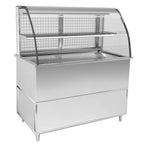 Thumbnail image #1 for RPI Industries Vienna VIAS3-20-R-CV-SC-INS Self-Service Refrigerated Grab-and-Go Deli Display Case, 44-1/4" W, Curved Glass, Self-Contained