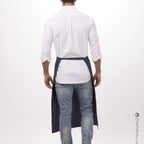 Thumbnail image #2 for Chef Works 122A-NAV-0 Bistro Waist Apron, 32" L x 27½" W, 2 Pockets, 65/35 Poly/Cotton, Navy