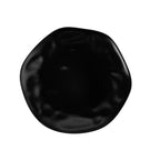 Thumbnail image #1 for CAC China KCU-6-BLK 6-1/2-Inch Porcelain Coupe Plate, Free Form, Semi-Matte Black Case of 3 Dozen
