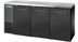 Thumbnail image #5 for True Two-Section Solid Swing Door Back Bar Cooler, 72-Inch, Stainless Top, Black Exterior