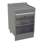 Thumbnail image #1 for Glastender, Inc. Elevation E-WC-24 Underbar Work Center Unit, Drainboard Top, 24"W x 24"D, Open Front Base