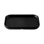 Thumbnail image #1 for CAC China Hudson XHDS-RT33-K Rectangular Melamine Platter, 8 x 5-3/4 x 3/4, Matte Black Case of 3 Dozen