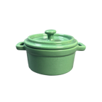 Thumbnail image #1 for Vertex China Elements E-CP4-T Porcelain Casserole Pot, 6 oz., 4", with Lid and Handles Case of 3 Dozen