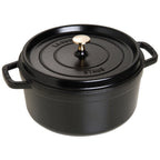 Thumbnail image #1 for Zwilling J.A. Henckels Staub® 1003920 5.5-Qt Round Enameled Cast Iron Dutch Oven with Cover, Black, Induction Ready
