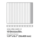 Thumbnail image #1 for Empire Bakery Equipment SQG VGRID 21/23 Shaping Grid, 10 Divisions, 1.97" x 16.1", for Hydraulic Dough Dividers