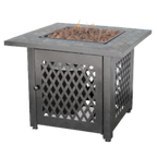Thumbnail image #1 for Chef Master UniFlame GAD1429SP Outdoor LP Gas Firebowl, 30" Square, Slate Tile Mantel, Electronic Ignition