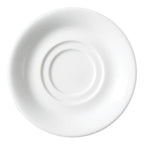 Thumbnail image #1 for Tableware Solutions USA Plain White by Granite 51CCPWD007G 6-Inch Round China Cafe Saucer, Double Well Case of 24