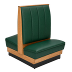 Thumbnail image #1 for ATSMFG ATS AT&S-ADD-LXW48-6CH GR5/COM Single Upholstered Restaurant Booth, 30"L x 48"H, 6-Channel Back, Wood Trim