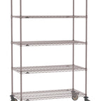 Thumbnail image #1 for Metro Super Erecta SE-3672K4-80-M5 Mobile Wire Shelving Unit, 72"W x 36"D x 80"H, 900 lbs per unit, evenly distributed1" shelf adjustment, (5) wire
