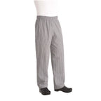 Thumbnail image #1 for Chef Works Essential NBMZ-SCH-XS Chef Pants, Baggy, Black/White Check, Poly/Cotton, XS