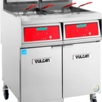 Thumbnail image #3 for Vulcan QuickFry™ 3VHG50DF Gas Fryer, 3-Tank, 50 lb Each, Digital Controls, Built-In Filtration, Stainless Steel