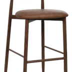 Thumbnail image #1 for JustChair Manufacturing U44530-COM Tufted Curved-Back Barstool with Padded Pullover Seat, COM Upholstery