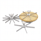 Thumbnail image #1 for Browne USA Foodservice 575112 Pie Marker, 12-Cut, Cast Aluminum, Polished Finish