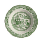 Thumbnail image #1 for Steelite International HL Ivory HL56463895 Round China Rim Soup Bowl, 12.75 oz, 9.125 in, Willow Green Scalloped Edge Case of 2 Dozen