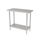 Thumbnail image #1 for GSW USA WT-E1836 Economy Work Table, 36"W x 18"D x 35"H, 16-Gauge 430 Stainless Steel Top, Galvanized Undershelf