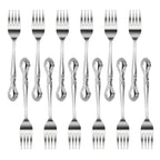 Thumbnail image #2 for New Star Foodservice Inc. 58666 6-inch 18/0 Stainless Steel Salad Fork, 1.8mm Gauge, Rose Pattern Case of 24 Dozen