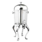 Thumbnail image #1 for Eastern Tabletop Queene-Anne 7552RZ 2 Gallon Beverage Dispenser with Stainless Steel Central Ice Chamber, Legs, Cover, Base and Bronze Finish