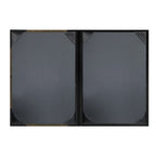 Thumbnail image #2 for Risch WOOD-2V 5.5X8.5 Double-Fold Wood Menu Cover, 5-1/2" x 8-1/2", 2-View, Black Insert Cards Case of 25