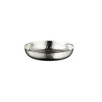 Thumbnail image #1 for Tableware Solutions USA Leone P2101 Round Stainless Steel Serving Tray, 15.7 in, Hammered Mirror Finish