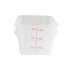 Thumbnail image #1 for Thunder Group PLSFT006TL 6 Qt Square Polypropylene Food Storage Container, Translucent, Container Only Case of 24