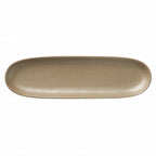 Thumbnail image #1 for Libbey Driftstone DRI-11-S Oblong Porcelain Tray, 13-1/4" x 4", Satin Matte Sand Finish