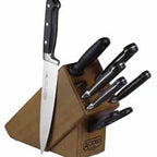 Thumbnail image #3 for Winco Acero KFP-BLKA 8-Piece Knife Block Set with Bonus Shears and Sharpening Steel Case of 4