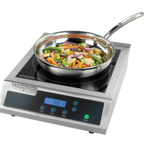 Thumbnail image #2 for Waring WIH400X Countertop Single-Burner Induction Cooktop, 1,800W, Touch Controls, Ceramic Glass Top Case of 2