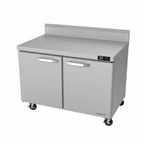 Thumbnail image #1 for Blue Air FSE LLC BLUF60-WT-HC Two-Section Stainless Steel Worktop Freezer, 60"W, 2 Doors, Backsplash