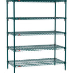 Thumbnail image #1 for Metro Super Erecta SA-2472K3-63-S5 Super Adjustable Super Erecta® Starter Wire Shelving Unit, 72"W x 24"D x 63"H, 600 lb. capacity per shelf, 2000