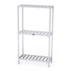 Thumbnail image #1 for Lockwood Manufacturing DR-1842-76 Stationary Aluminum Beer Keg Rack, 3-Tier, Holds 4 Kegs, 42"W x 18"D x 76-1/8"H