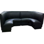 Thumbnail image #1 for ATSMFG ATS AT&S-AHC-W42-VS GR7 MFG 1/2 Circle Corner Booth, 42" High, V-Shape Upholstered Back, Upholstered Seat, 48" x 90" x 48"L