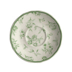 Thumbnail image #1 for Steelite International HL Ivory HL58063885 Round China Saucer, 5.625", Carolyn Marisa Green, Scalloped Edge Case of 3 Dozen