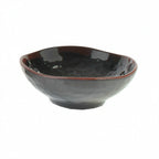 Thumbnail image #1 for Thunder Group Tenmoku 3705TM 7 oz Melamine Rice Bowl, 4-3/4" Diameter, Wave Design Case of 6 Dozen